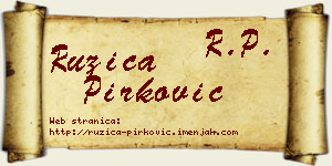 Ružica Pirković vizit kartica